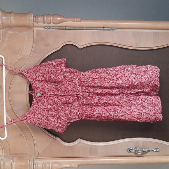 American Eagle red floral/paisley mini sun dress - Picture 5 of 7